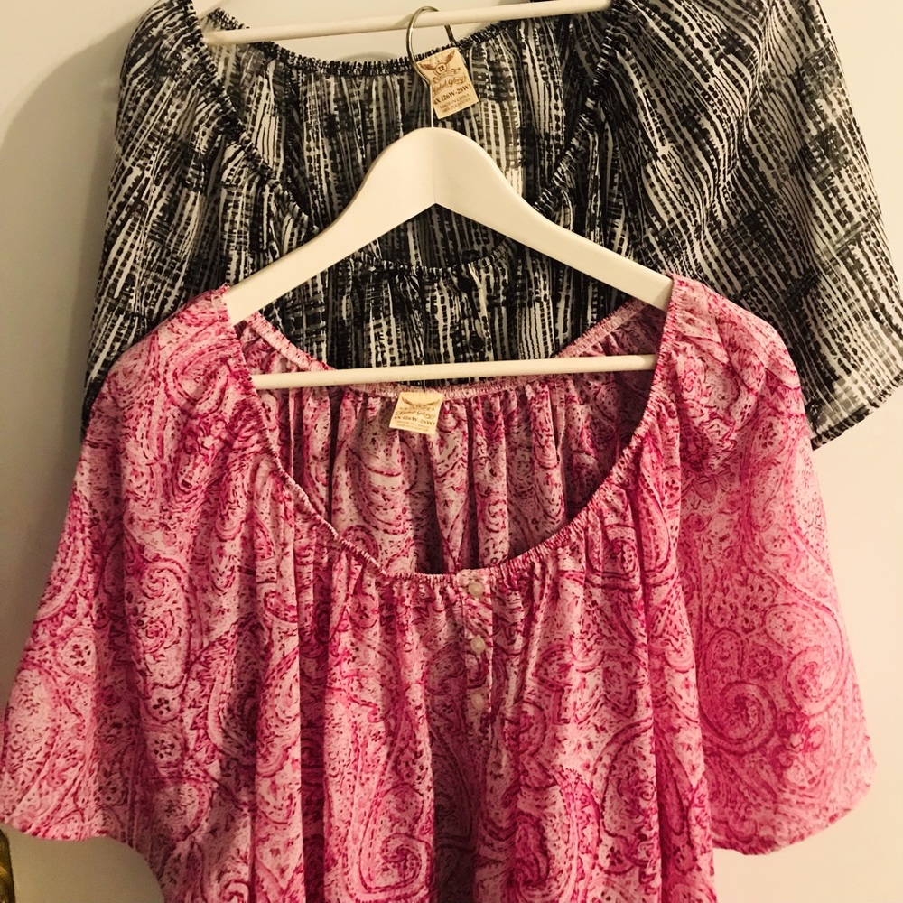 Two blouses Faded Glory 4x (26w-28w)